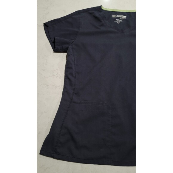Grey’s Anatomy Scrubs By Barco V-Neck Top Charcoal Gray Woman's Size Large NWOT - Picture 4 of 10